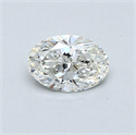 Natural Diamond 0.51 Carats, Oval with  Cut, I Color, VS2 Clarity and Certified by GIA