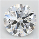 Lab Grown Diamond 2.97 Carats, Round with Excellent Cut, D Color, FL Clarity and Certified by GIA