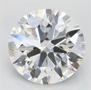 Picture of Lab Grown Diamond 2.97 Carats, Round with Excellent Cut, D Color, FL Clarity and Certified by GIA