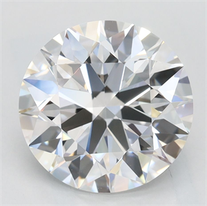 Picture of Lab Grown Diamond 2.97 Carats, Round with Excellent Cut, D Color, FL Clarity and Certified by GIA