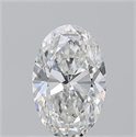 Natural Diamond 1.03 Carats, Oval with  Cut, G Color, SI2 Clarity and Certified by GIA