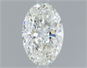 Natural Diamond 0.50 Carats, Oval with  Cut, I Color, VVS2 Clarity and Certified by GIA