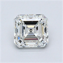Natural Diamond 1.01 Carats, Asscher with  Cut, H Color, VS2 Clarity and Certified by GIA