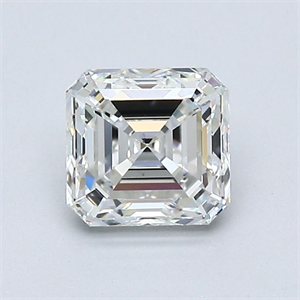 Picture of Natural Diamond 1.01 Carats, Asscher with  Cut, H Color, VS2 Clarity and Certified by GIA