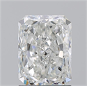 Natural Diamond 1.70 Carats, Radiant with  Cut, H Color, SI1 Clarity and Certified by GIA