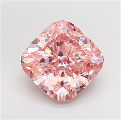 Picture of Lab Grown Diamond 5.53 Carats, CUSHION MODIFIED with  Cut, Fancy Intense Pink Color, VS1 Clarity and Certified by IGI