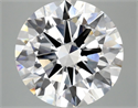Lab Grown Diamond 7.07 Carats, Round with Excellent Cut, F Color, VVS2 Clarity and Certified by IGI
