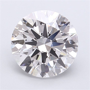 Picture of Lab Grown Diamond 3.01 Carats, Round with Excellent Cut, D Color, VVS2 Clarity and Certified by GIA