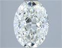Natural Diamond 1.70 Carats, Oval with  Cut, I Color, VVS1 Clarity and Certified by IGI