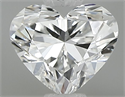 Natural Diamond 0.44 Carats, Heart with  Cut, F Color, VS2 Clarity and Certified by GIA