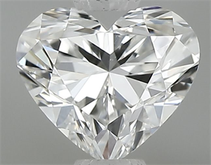 Picture of Natural Diamond 0.44 Carats, Heart with  Cut, F Color, VS2 Clarity and Certified by GIA