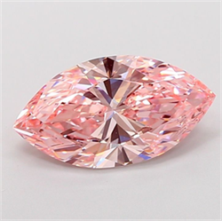 Picture of Lab Grown Diamond 5.15 Carats, Marquise with  Cut, Fancy Vivid Pink Color, VVS2 Clarity and Certified by IGI