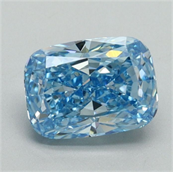 Picture of Lab Grown Diamond 1.20 Carats, CUSHION MODIFIED with  Cut, Fancy Vivid Blue Color, VS1 Clarity and Certified by IGI