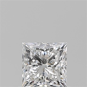 Picture of Natural Diamond 0.61 Carats, Princess with  Cut, E Color, VVS2 Clarity and Certified by GIA