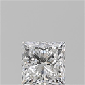 Natural Diamond 0.61 Carats, Princess with  Cut, E Color, VVS2 Clarity and Certified by GIA