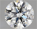 Natural Diamond 0.76 Carats, Round with Excellent Cut, G Color, VVS1 Clarity and Certified by GIA