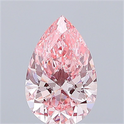 Picture of Lab Grown Diamond 3.05 Carats, Pear with  Cut, Fancy Vivid Pink Color, VS1 Clarity and Certified by IGI