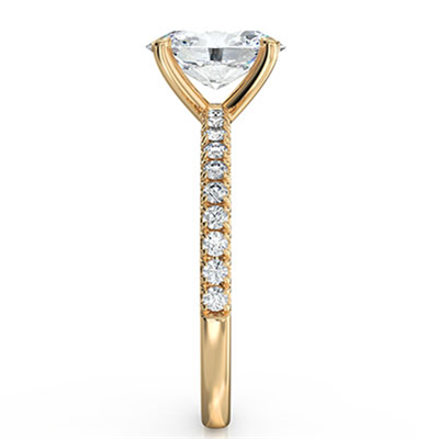 Oval Engagement ring pave set setting