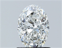 Natural Diamond 1.00 Carats, Oval with  Cut, F Color, SI1 Clarity and Certified by GIA