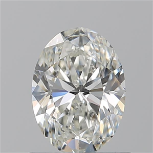 Picture of Natural Diamond 0.90 Carats, Oval with  Cut, H Color, SI1 Clarity and Certified by GIA
