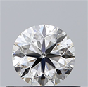 Natural Diamond 0.50 Carats, Round with Very Good Cut, H Color, VVS1 Clarity and Certified by GIA