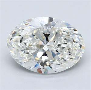 Picture of Natural Diamond 3.01 Carats, Oval with  Cut, H Color, SI1 Clarity and Certified by GIA