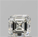 Natural Diamond 0.90 Carats, Asscher with  Cut, K Color, VVS1 Clarity and Certified by GIA