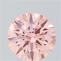 Picture of Lab Grown Diamond 2.04 Carats, Round with Ideal Cut, Fancy Vivid Pink Color, VVS2 Clarity and Certified by IGI