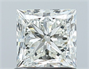 Natural Diamond 1.01 Carats, Princess with  Cut, H Color, IF Clarity and Certified by IGI