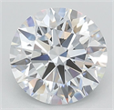 Lab Grown Diamond 2.81 Carats, Round with Ideal Cut, H Color, IF Clarity and Certified by IGI