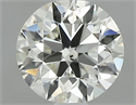 Natural Diamond 0.70 Carats, Round with Excellent Cut, J Color, SI1 Clarity and Certified by IGI