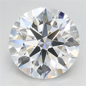 Picture of Lab Grown Diamond 2.37 Carats, Round with Excellent Cut, D Color, VVS1 Clarity and Certified by GIA