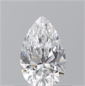 Diamante Natural 0.52 quilates, De pera , Color D, claridad SI1 y certificado GIA