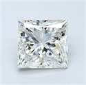 Natural Diamond 2.81 Carats, Princess with  Cut, H Color, VS2 Clarity and Certified by GIA