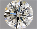 Natural Diamond 0.70 Carats, Round with Excellent Cut, L Color, SI2 Clarity and Certified by GIA