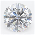 Lab Grown Diamond 3.28 Carats, Round with Ideal Cut, D Color, VVS1 Clarity and Certified by IGI