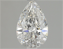 Natural Diamond 1.00 Carats, Pear with  Cut, E Color, SI2 Clarity and Certified by HRD