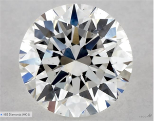 Picture of Natural Diamond 0.51 Carats, Round with Excellent Cut, G Color, VS1 Clarity and Certified by GIA