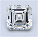 Natural Diamond 2.01 Carats, Asscher with  Cut, H Color, SI1 Clarity and Certified by GIA