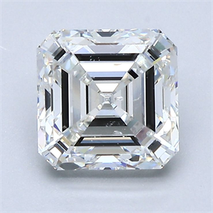 Picture of Natural Diamond 2.01 Carats, Asscher with  Cut, H Color, SI1 Clarity and Certified by GIA