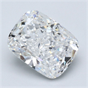 Natural Diamond 4.02 Carats, Cushion with  Cut, E Color, SI1 Clarity and Certified by GIA