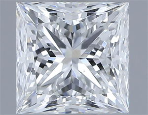 Picture of Natural Diamond 1.01 Carats, Princess with  Cut, G Color, VS2 Clarity and Certified by GIA