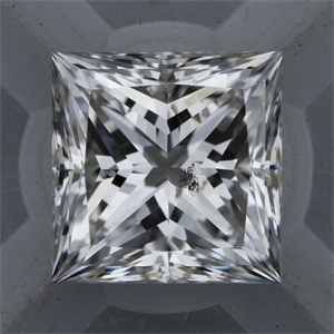 Picture of Natural Diamond 0.72 Carats, Princess with  Cut, G Color, SI2 Clarity and Certified by GIA
