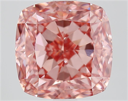 Picture of Lab Grown Diamond 4.56 Carats, CUSHION MODIFIED with  Cut, Fancy Vivid Pink Color, VVS2 Clarity and Certified by IGI