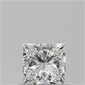 Natural Diamond 0.50 Carats, Princess with  Cut, E Color, VS1 Clarity and Certified by GIA