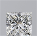 Natural Diamond 0.72 Carats, Princess with  Cut, H Color, VVS1 Clarity and Certified by GIA