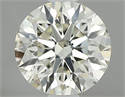 Natural Diamond 0.90 Carats, Round with Excellent Cut, K Color, SI1 Clarity and Certified by IGI