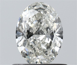 Picture of Natural Diamond 0.56 Carats, Oval with  Cut, I Color, SI1 Clarity and Certified by IGI