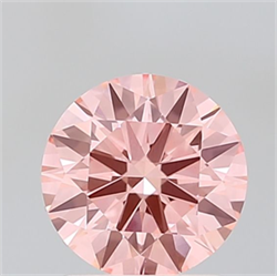 Picture of Lab Grown Diamond 1.51 Carats, Round with Ideal Cut, Fancy Vivid Pink Color, VS1 Clarity and Certified by IGI