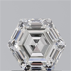 Picture of Natural Diamond 1.05 Carats, HEXAGONAL with  Cut, I Color, VS1 Clarity and Certified by GIA